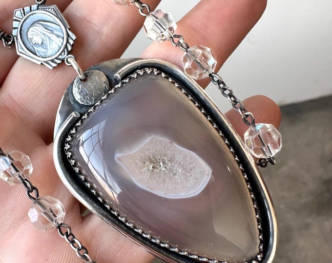 Druzy Agate Statement Necklace