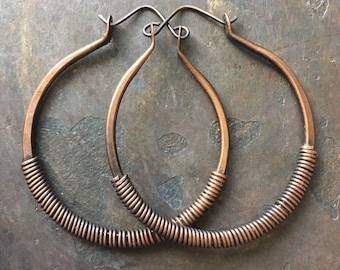 Copper Hoop Earrings