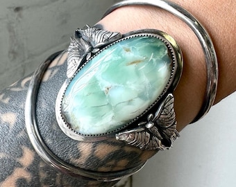 Chrysoprase Sterling Silver Cuff Bracelet