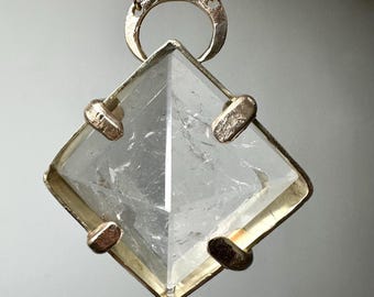 Quartz Pyramid Statement Necklace
