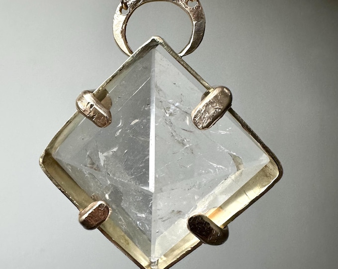 Quartz Pyramid Statement Necklace