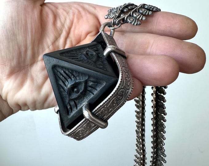 Black Obsidian Evil Eye Necklace