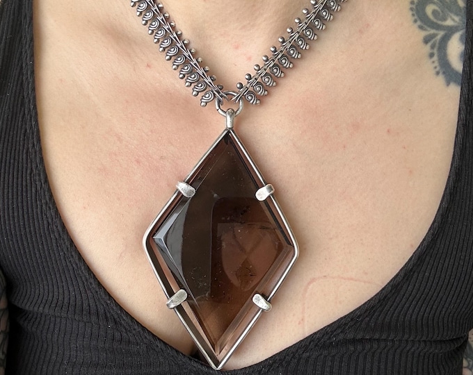 Smoky Quartz Statement Necklace