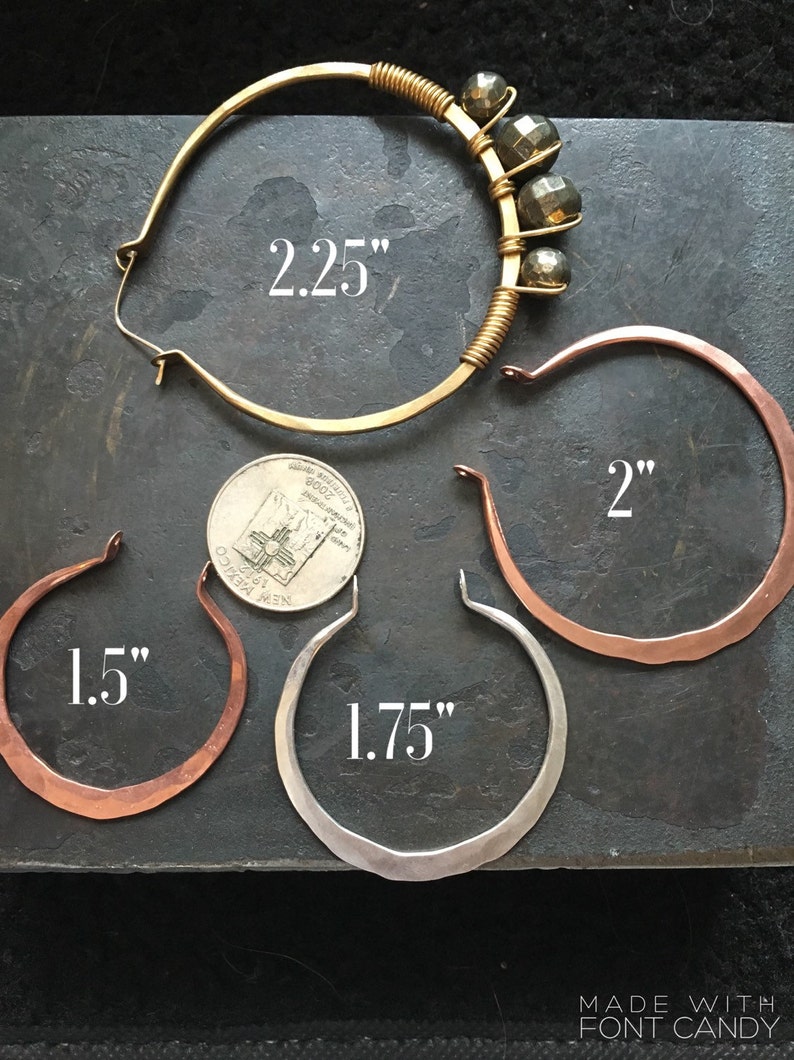 Copper Ombre Hoop Earrings / Hammered / Custom / Large / Small / Rustic Jewelry / Statement Earrings / Hoops / boho Hoops / daniellerosebean image 7