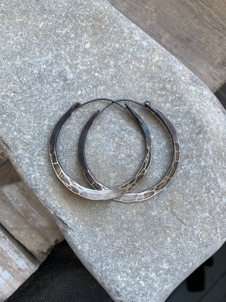 Silver Hoop Earrings / Sterling Silver Hoops / Silver Hoops / Etsy