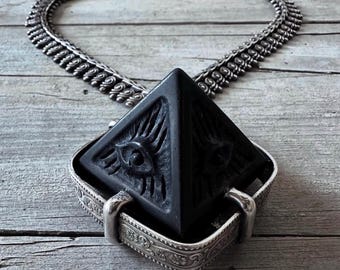 Obsidian Evil Eye Necklace