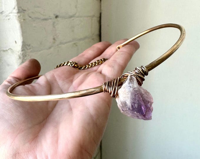 Solid Brass Collar Necklace