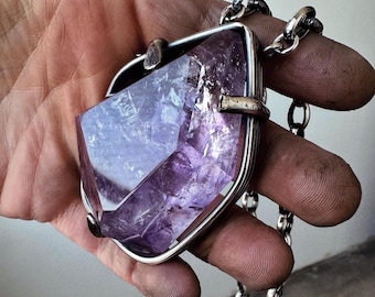 Lavender Amethyst Statement Necklace
