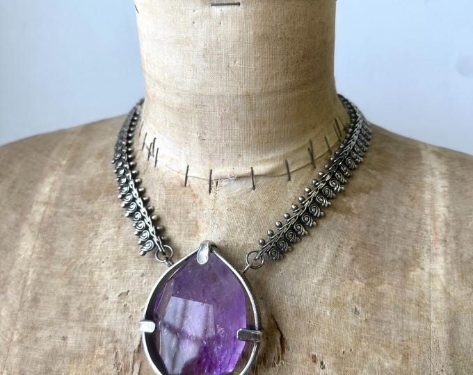 Lavender Amethsyt Statement Necklace