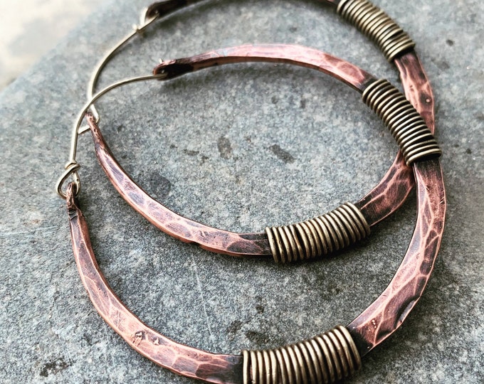 Copper Hoop Earrings