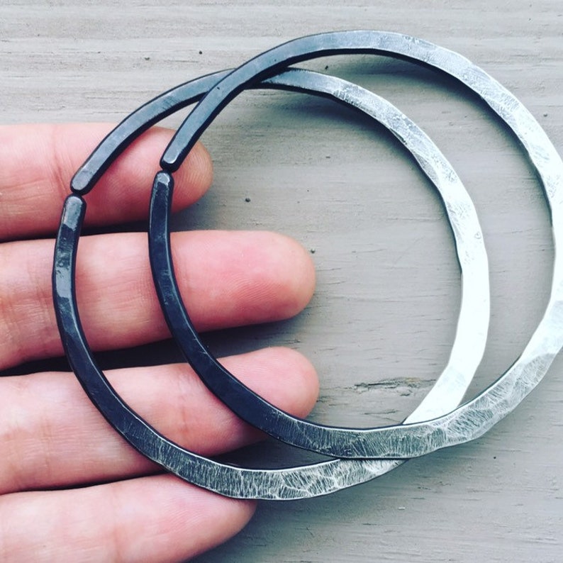 Sterling Silver Gauges Hoop Earrings Ear Gauges Gauged Hoop Etsy