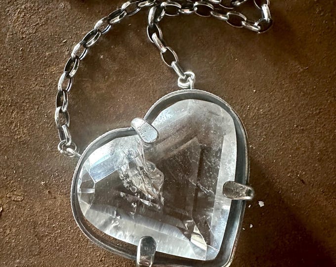 Quartz Heart Pendant Necklace