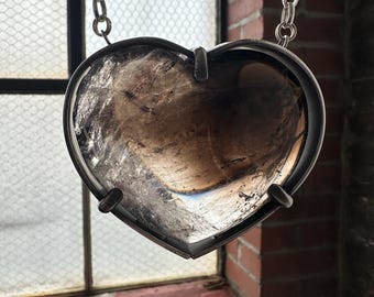 Smoky Quartz Heart Pendant