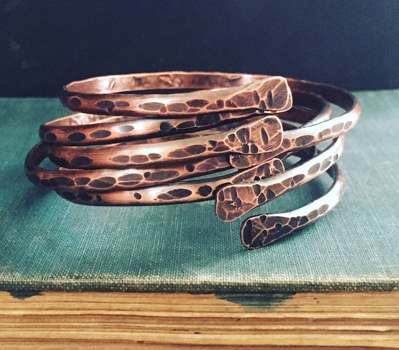 Copper Bangle Bracelets / Bracelet Stack / Stacked Bangles / Etsy