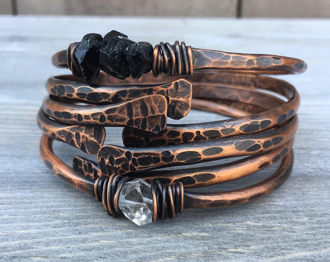 Copper Bangle Bracelet Set