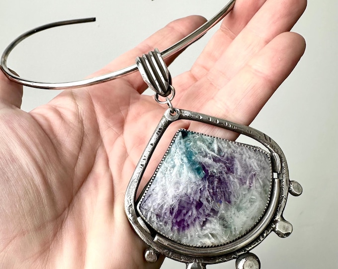 Feather Fluorite Pendant