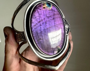 Purple Labradorite Cuff Bracelet