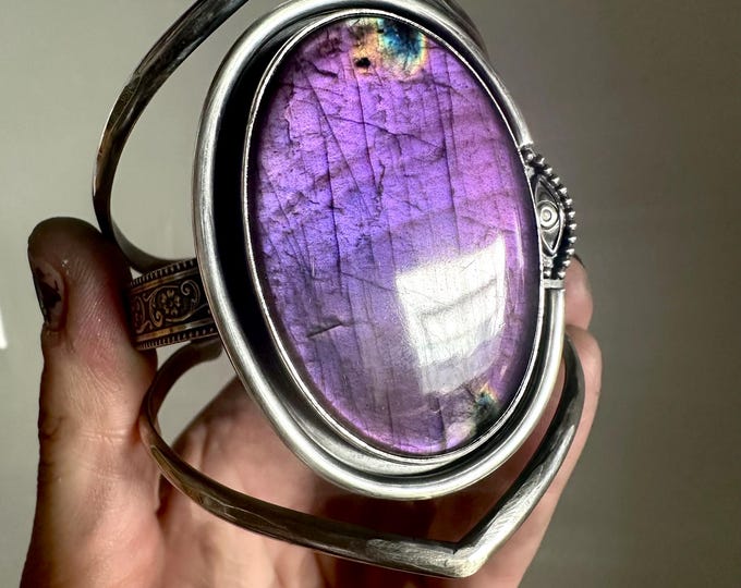 Purple Labradorite Cuff Bracelet