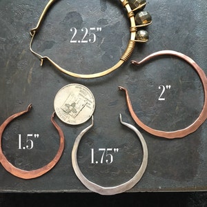 Hoop Earrings / Large Hoops / Brass / Hammered Hoops / Thick Hoops DanielleRoseBean / Custom jewelry / Big Hoops / Boho / sale image 7