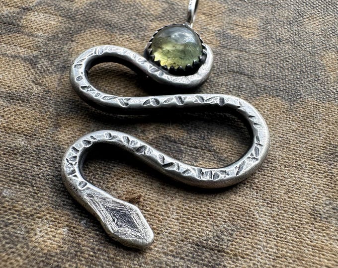 Custom Sterling Silver Snake Pendant