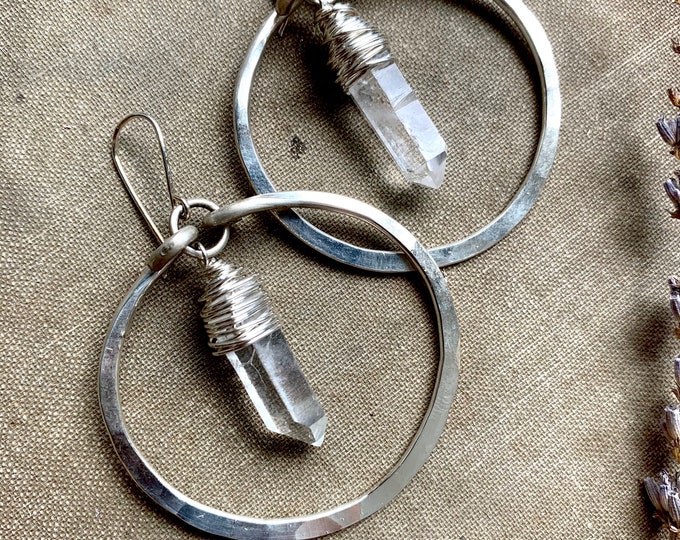 Sterling Dangle Hoops