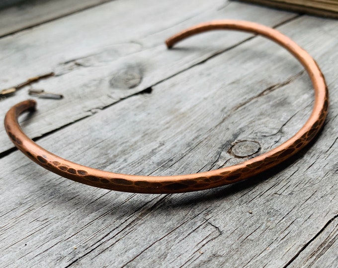 Hammered Copper Collar Necklace