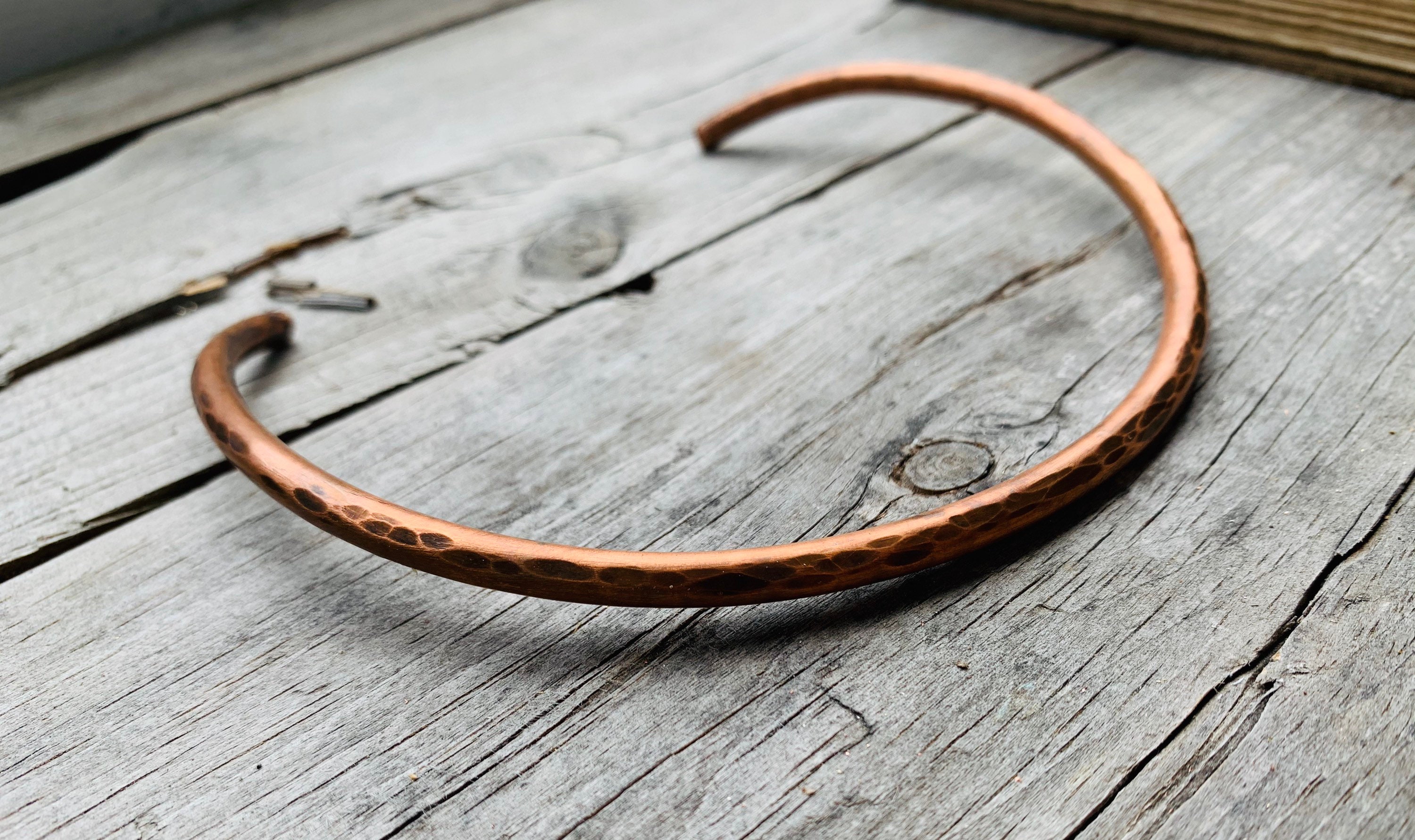 Hammered Copper Collar Necklace