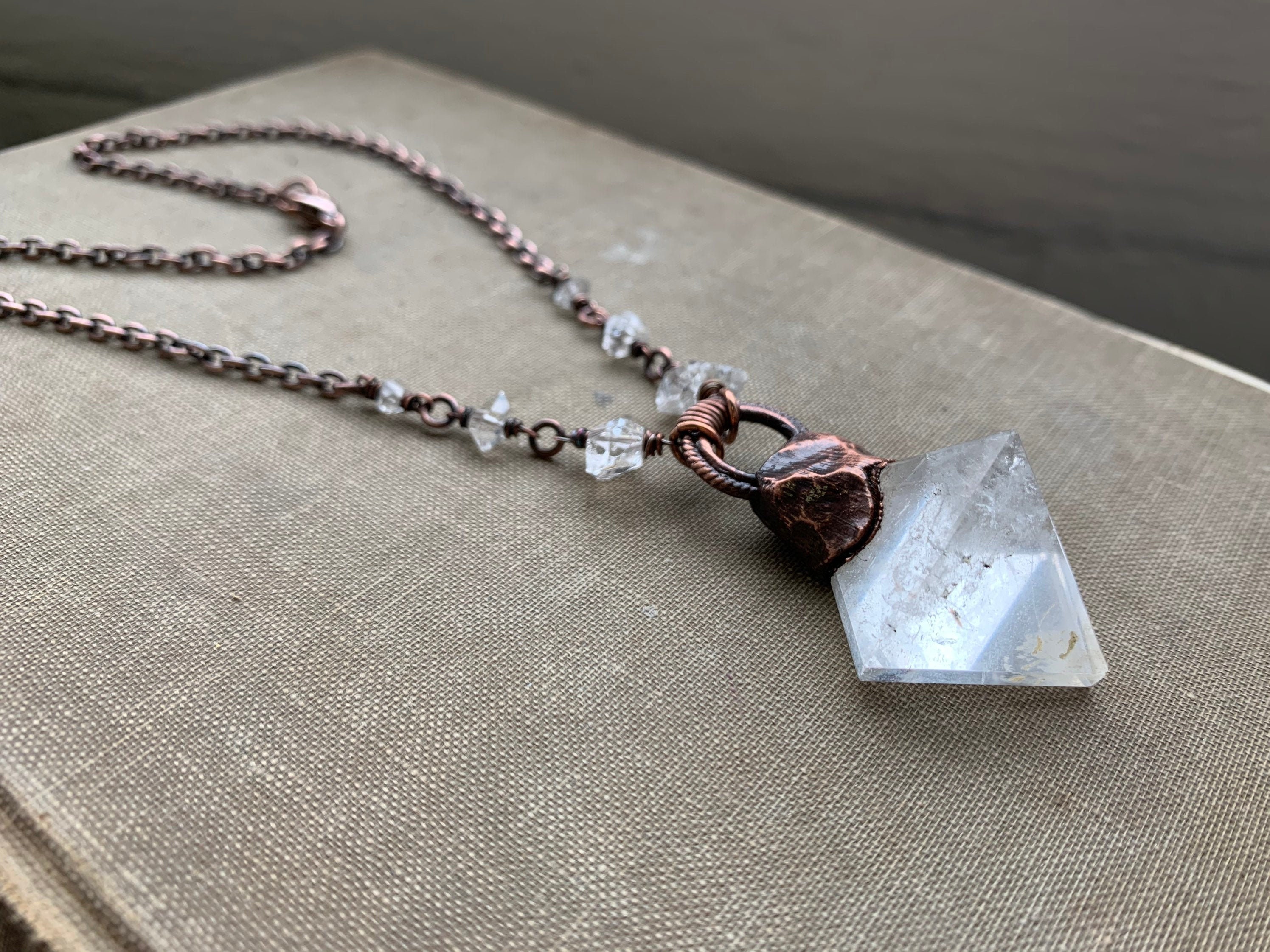 Healing Crystal Necklace / Raw Crystal / Statement Necklace ...