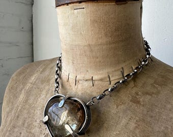 Smoky Quartz Heart Pendant Necklace