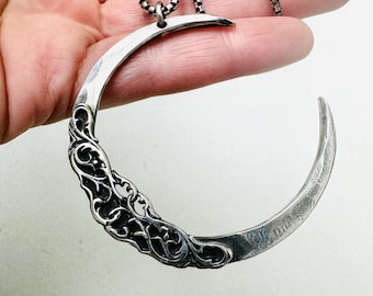 Filigree Crescent Moon Necklace