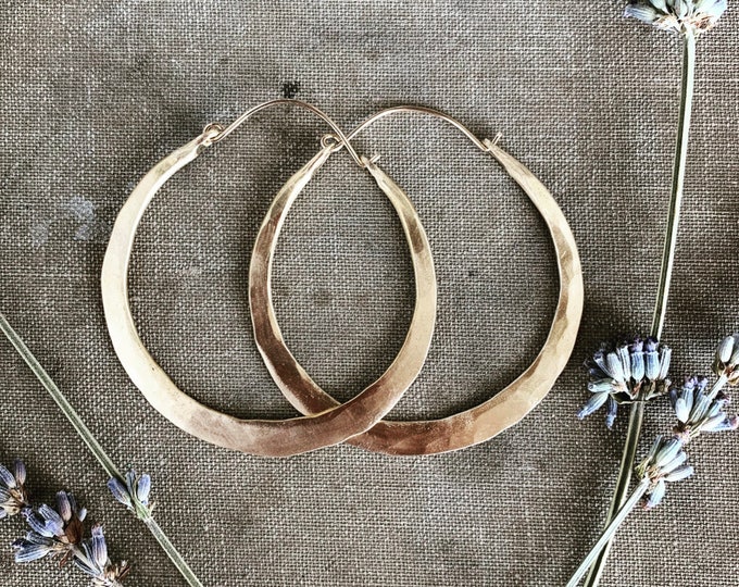 Brass Hoop Earrings