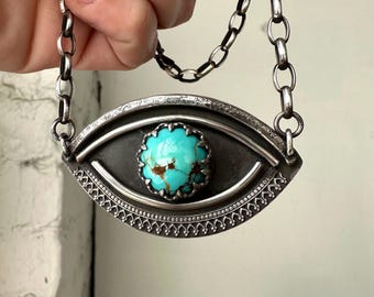 Royston Turquoise Evil Eye Collar Necklace