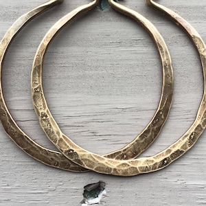 Hoop Earrings / Large Hoops / Brass / Hammered Hoops / Thick Hoops DanielleRoseBean / Custom jewelry / Big Hoops / Boho / sale