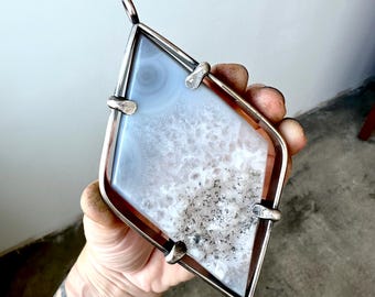 Druzy Agate Statement Pendant