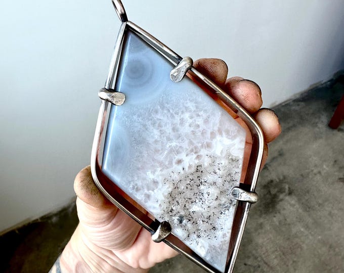 Druzy Agate Statement Pendant