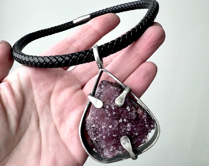 Amethyst Druzy Collar