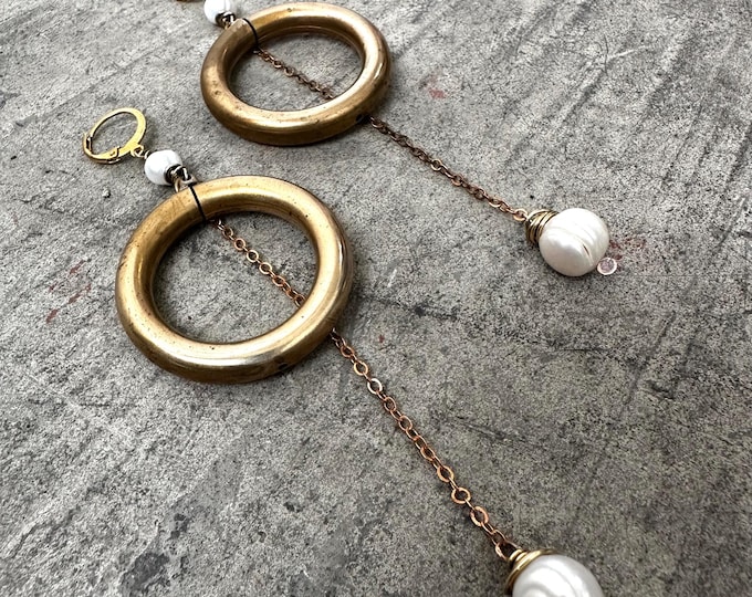 Long Pearl Earrings