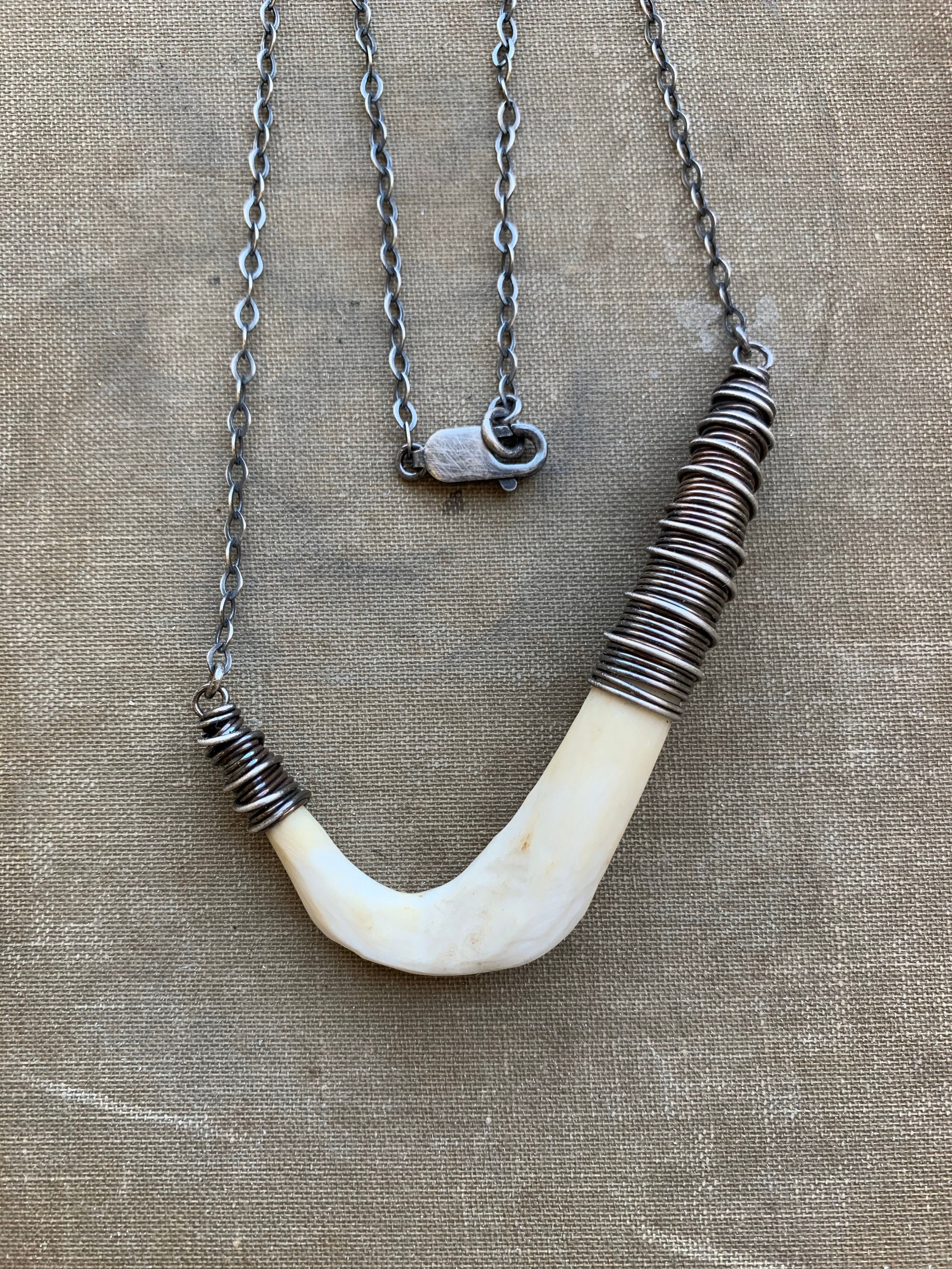 Real deer deals antler necklace