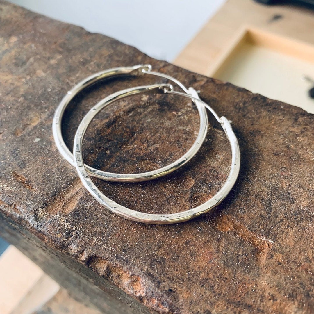 Hoop Earrings / Sterling Silver /silver Hoops / Sterling - Etsy