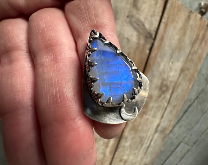 Blue Moonstone Ring