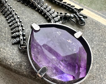 Lavender Amethsyt Statement Necklace