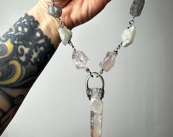 Ombre Raw Gemstone Necklace