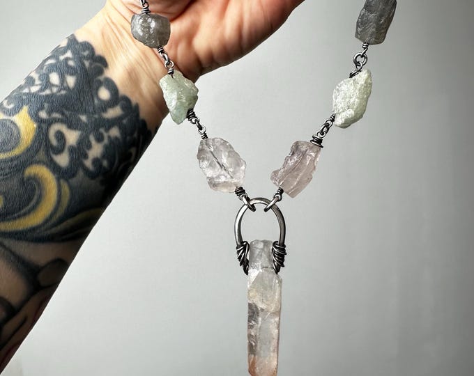 Ombre Raw Gemstone Necklace