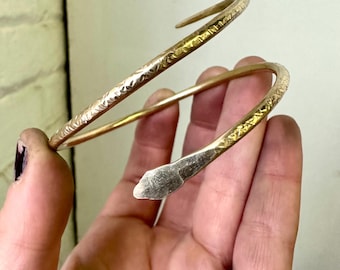 Solid Brass Snake Bangle