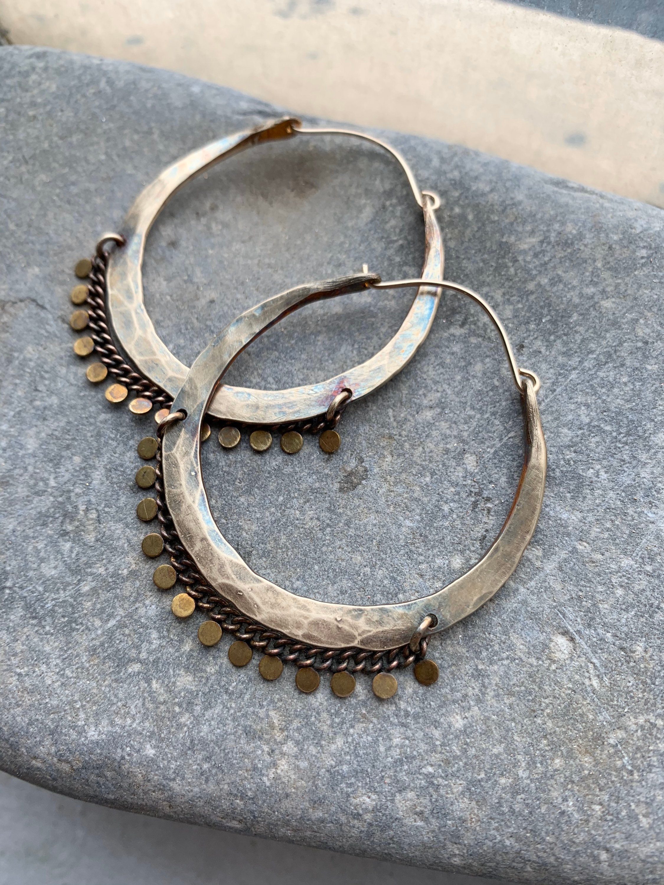 Fringe Hoop Earrings main image 1