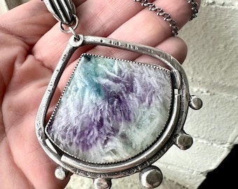 Feather Fluorite Pendant