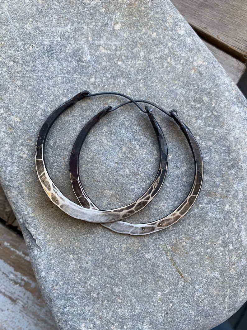 Silver Hoop Earrings / Sterling Silver Hoops / Silver Hoops / Etsy