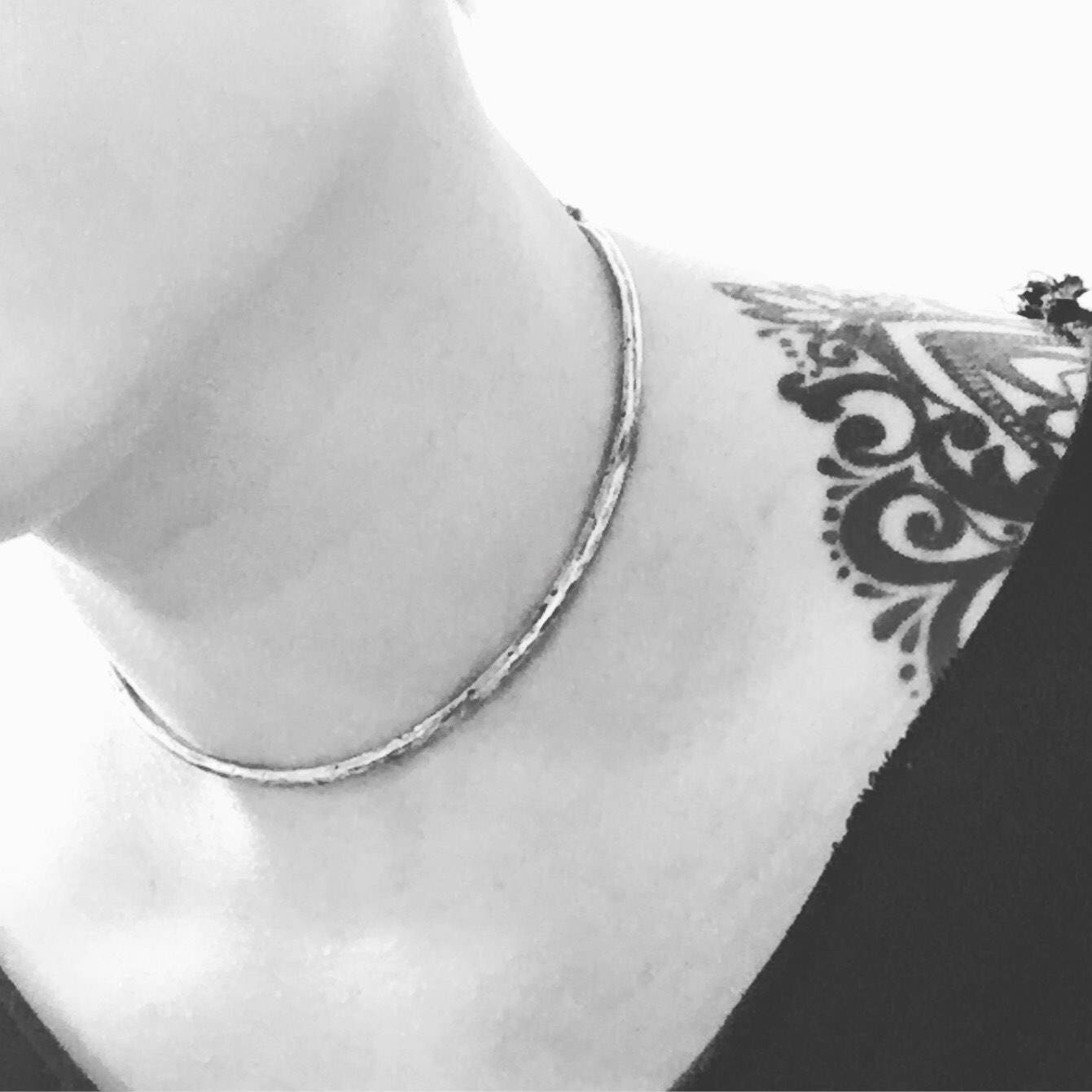 Real sale silver choker