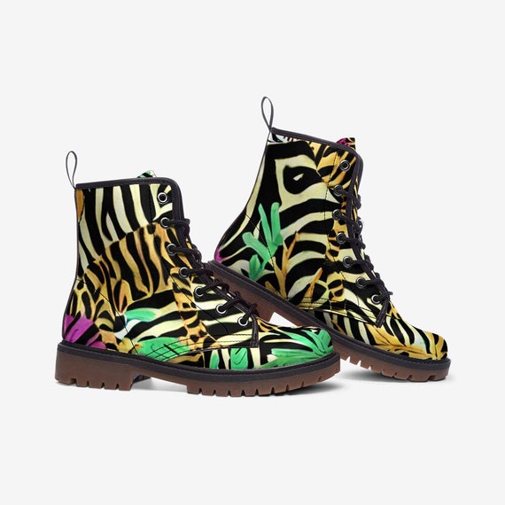 Made to Order Boots Unique Boots Custom Made Boots Bespoke Boots Unique Boots tailor Made Boots Festival Boots Boho Boots animal Print Etsy