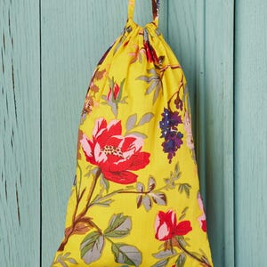 Handmade Bird of Paradise Pyjamas – Tropical Yellow Cotton Nightwear